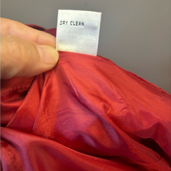 Talbots red silk linen blazer jacket - Picture 9 of 9